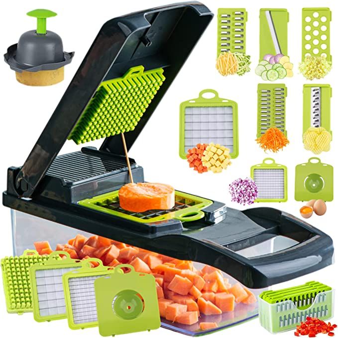Multifunctional Vegetable Chopper & Slicer - Premium Food Cutter, Dicer & Onion Grater for Kitchen