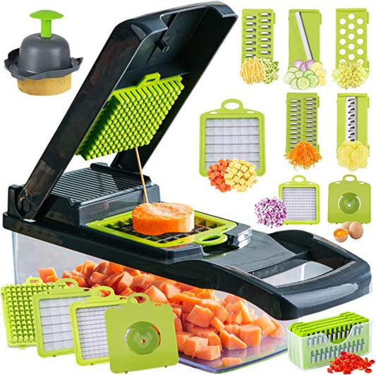 Multifunctional Vegetable Chopper & Slicer - Premium Food Cutter, Dicer & Onion Grater for Kitchen