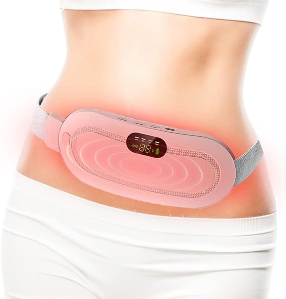 Smart Menstrual Heating Pad - Instant Period Cramp Relief Belt with Massage (Portable & Rechargeable)