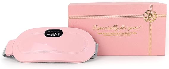 Smart Menstrual Heating Pad - Instant Period Cramp Relief Belt with Massage (Portable & Rechargeable)