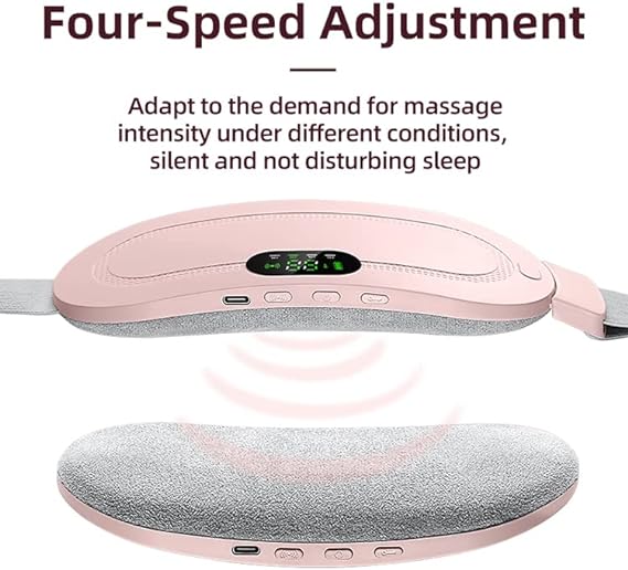 Smart Menstrual Heating Pad - Instant Period Cramp Relief Belt with Massage (Portable & Rechargeable)