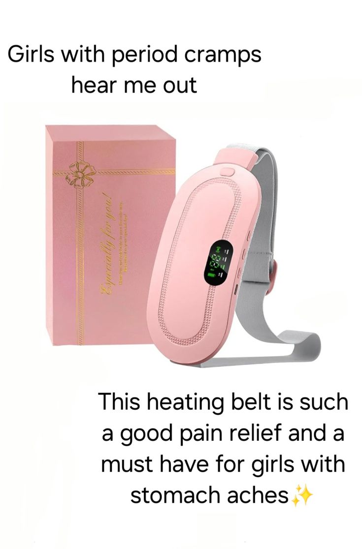 Smart Menstrual Heating Pad - Instant Period Cramp Relief Belt with Massage (Portable & Rechargeable)